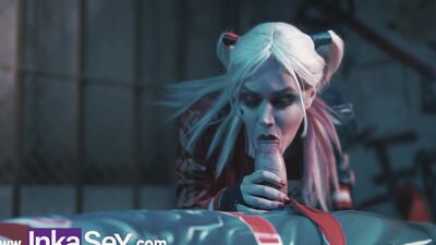 Harley Quinn's ass gets a thorough reaming by the Krypton as he saves the world with his bat