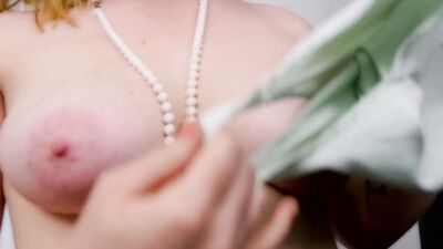Watch this mature hottie get off with her hairy bush and big tits in full view