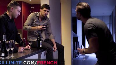 Kristof Cale, Juan Lucho, and Alberto Blanco go wild with rough anal & group sex in lingerie