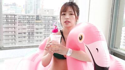 Watch Rika Tsubaki's hot driving skills and her cum-filled pussy in public!