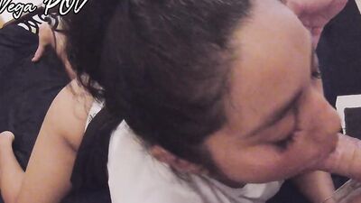Watch how this curvy Latina gets wild & horny with a foot fetish POV