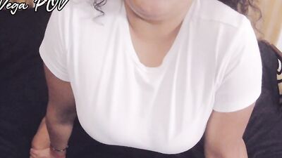 Watch how this curvy Latina gets wild & horny with a foot fetish POV