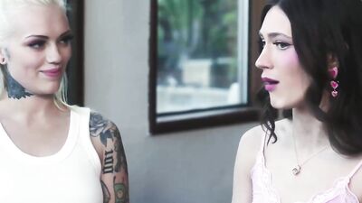 Alex Grey and Leah Gotti go wild in a steamy lesbian sex video