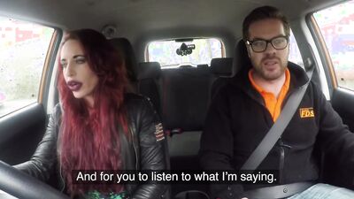 Ryan Ryder's insatiable lust for driving gets the best of her fake driving instructor
