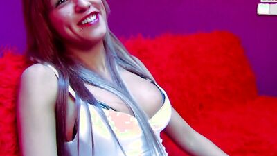 Fayna Vergara moans as she takes a monster cock with a condom up her tight ass