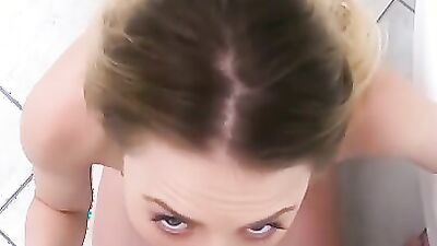 Kyler Quinn gets a hot creampie in behind-the-scenes footage of her hard-core sex tape
