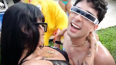 Stepbro can't resist oily wrestling match and agrees to fight outside