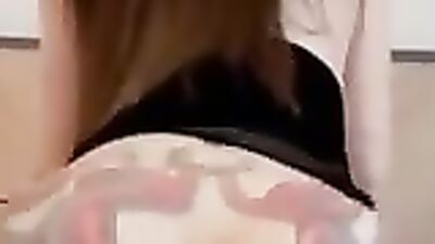 Cheating Brunette gets her huge tits covered in cum after getting eye contact with her man