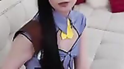 Brunette neighbor gets her pussy filled with creampie by a big-dicked stud