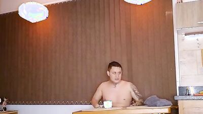 Watch this hot couple get down and dirty in the kitchen - busty Latina amateur gets pounded from behind