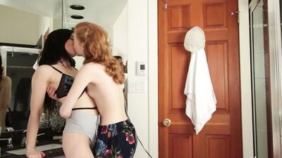 Watch Babes Domino & Luna Get Intimate In The Bathroom - Full Preview