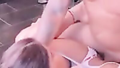 Watch this amateur MILF with huge tits get ruthlessly pounded in the gym