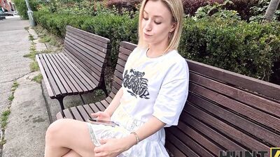 Lily Blossom gets caught cheating on her boyfriend and needs cash for a hot POV fuck