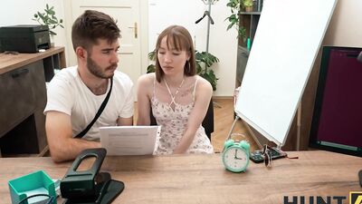 Kate Quinn cheats on her boyfriend with a cheap job offer in POV