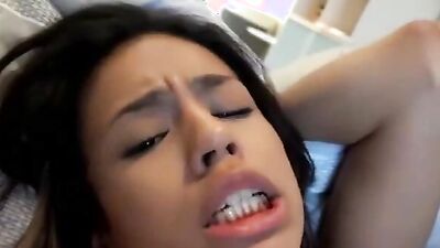 Autumn Falls moans in pleasure as you finger her tight pussy and fill it up with your load