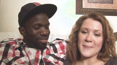 Young Michelle Gonzalez takes on a big black cock in a steamy interracial fuck
