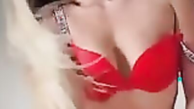 Stepmom in red bikini begs for a deep pounding & huge cumshot