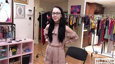 Petite Supermodel Bambi Black is wild for Bryan Gozzling's rough sex and deep throat!
