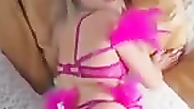 Stepmom in lingerie surprises with a seductive outfit & deep blows stepson in POV