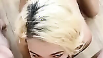 Blonde bombshell with massive tits gets nailed in hardcore POV doggystyle
