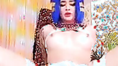 Purple Bitch in cosplay takes it in the ass and gets a messy creampie