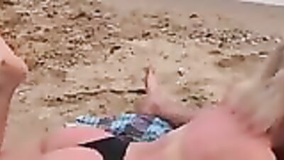Amateur babe gets pounded hard on the beach & swallows a hot load