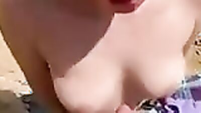 Amateur babe gets pounded hard on the beach & swallows a hot load