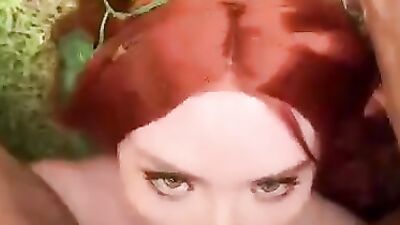 Eva Strauss, Kristi Lynn, Sweetie_Fox, Octokuro, and Poison Ivy treat your dick with a hot outdoor blowjob and ass