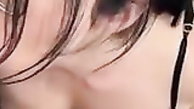 Busty Brunette in Glasses gets a hardcore POV facefuck & cumshot in glasses