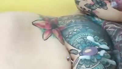 Manddy May's massive tits bounce as she takes a hard pounding in her tight ass & mouth