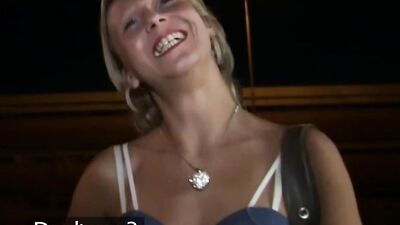 Martin Gun bangs a blonde waitress in public while she creams in his truck