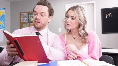 Thea Summers gets her tight pussy stretched out like a fuck toy by her teacher's big cock