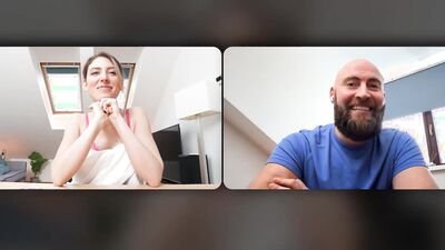 Blonde babe cheats on her boyfriend with a morning call to Cuck4K