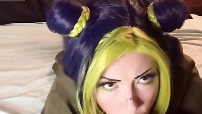 Amateur cosplay babe Rosie Tucci gets her huge tits and ass drilled in Jolyne BJ & Anal (JOanna Levesque)