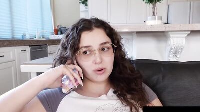 Stepdad dominates busty stepdaughter Leana Lovings in hardcore doggystyle action