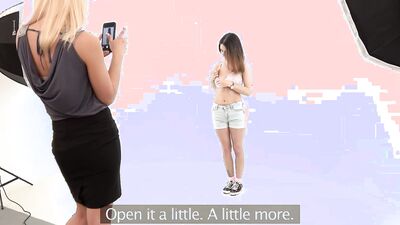 Nicole Vice & Camilla Moon get wet and wild with a tribbing on the couch