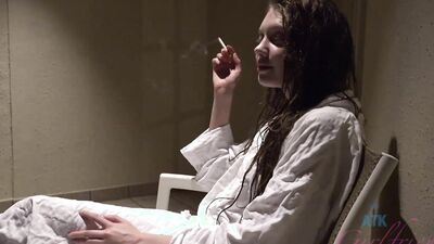 Elena Koshka gets down and dirty with your morning wood in POV handjob frenzy