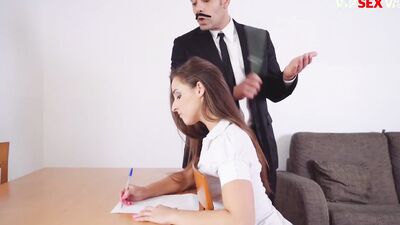 Amirah Adara & Antonio Ross teach hot roleplay with cum in mouth & cumshots galore!
