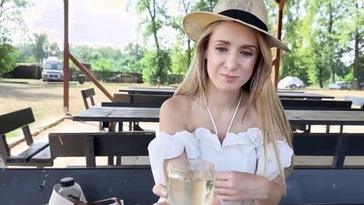 Adriana SweetBlonde's Blind Date by the River ends in Hardcore Sex with Blindfolding & Public Sex