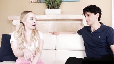 Petite Babysitter Haley Spades gets her tight pussy pounded deep and hard by Nick Strokes