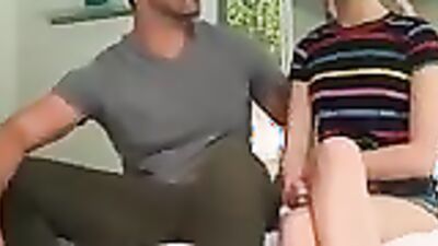Petite blonde stepdaughter Jane Wilde gets her big cock sucked by stepdad Ryan Driller