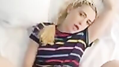 Petite blonde stepdaughter Jane Wilde gets her big cock sucked by stepdad Ryan Driller