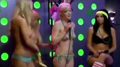 Paris Dylan's amazing tits and massive curves get flogged in this talk show