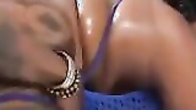 POV action with busty ebony BBW getting creampied & fucked hard
