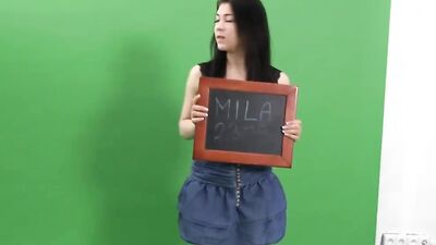 Teen strips at casting