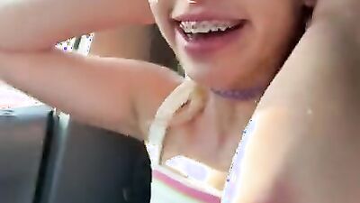 Petite Teen Babe Khloe Kapri Exposed in Public and Sucking Cock POV