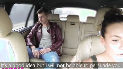 FemaleFakeTaxi Hot Cabbie wants to get Fucked and get Cum all over her Tits