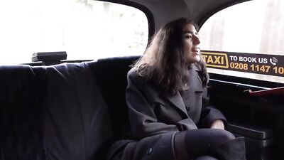 Fake Taxi Asian babe gets her tights ripped and pussy fucked by Italian cabbie