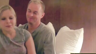 Playful blondies are having oral sex and fun at a wild swinger party.