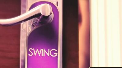 Playful blondies are having oral sex and fun at a wild swinger party.